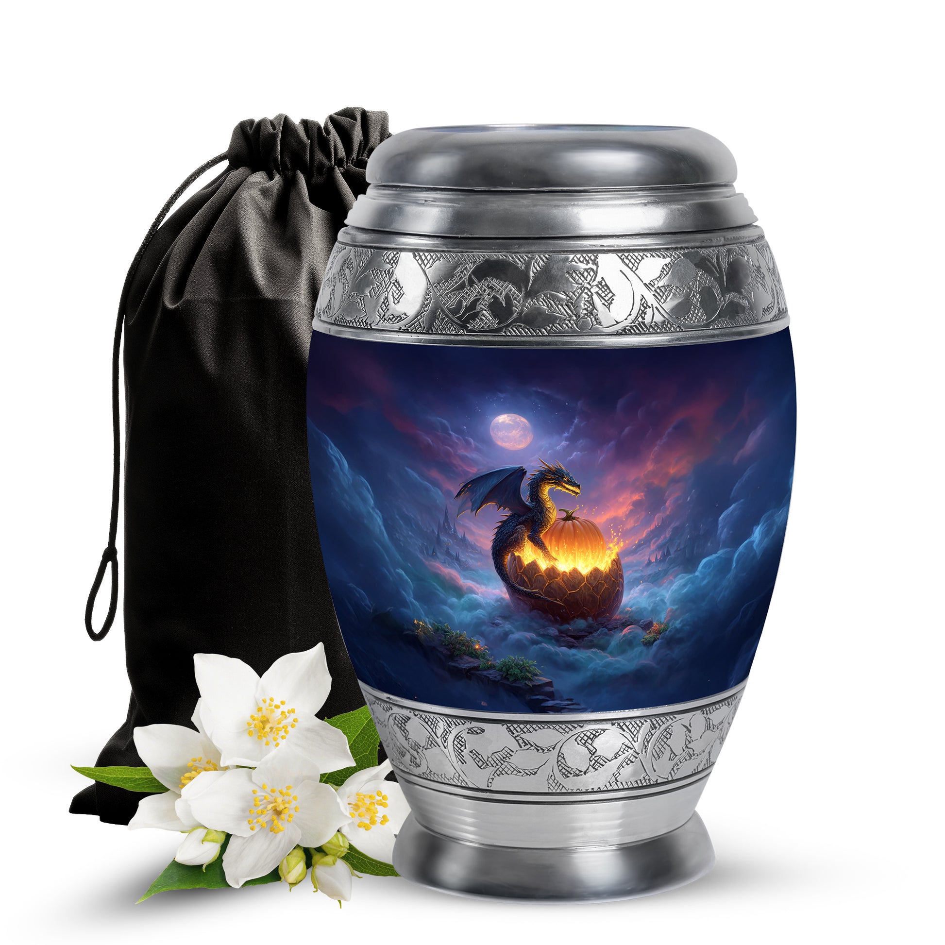 Mystic Dragon Memorial Urn - Halloween Theme Cremation Urn For Burial