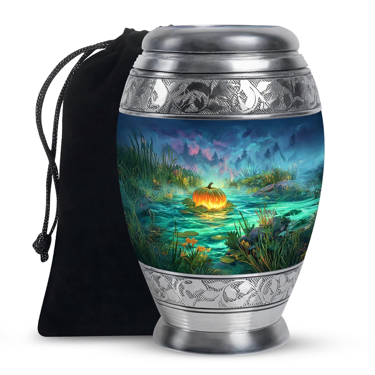 Magical Pumpkin Funeral Urn - Halloween Theme Cremation Urn For Ashes