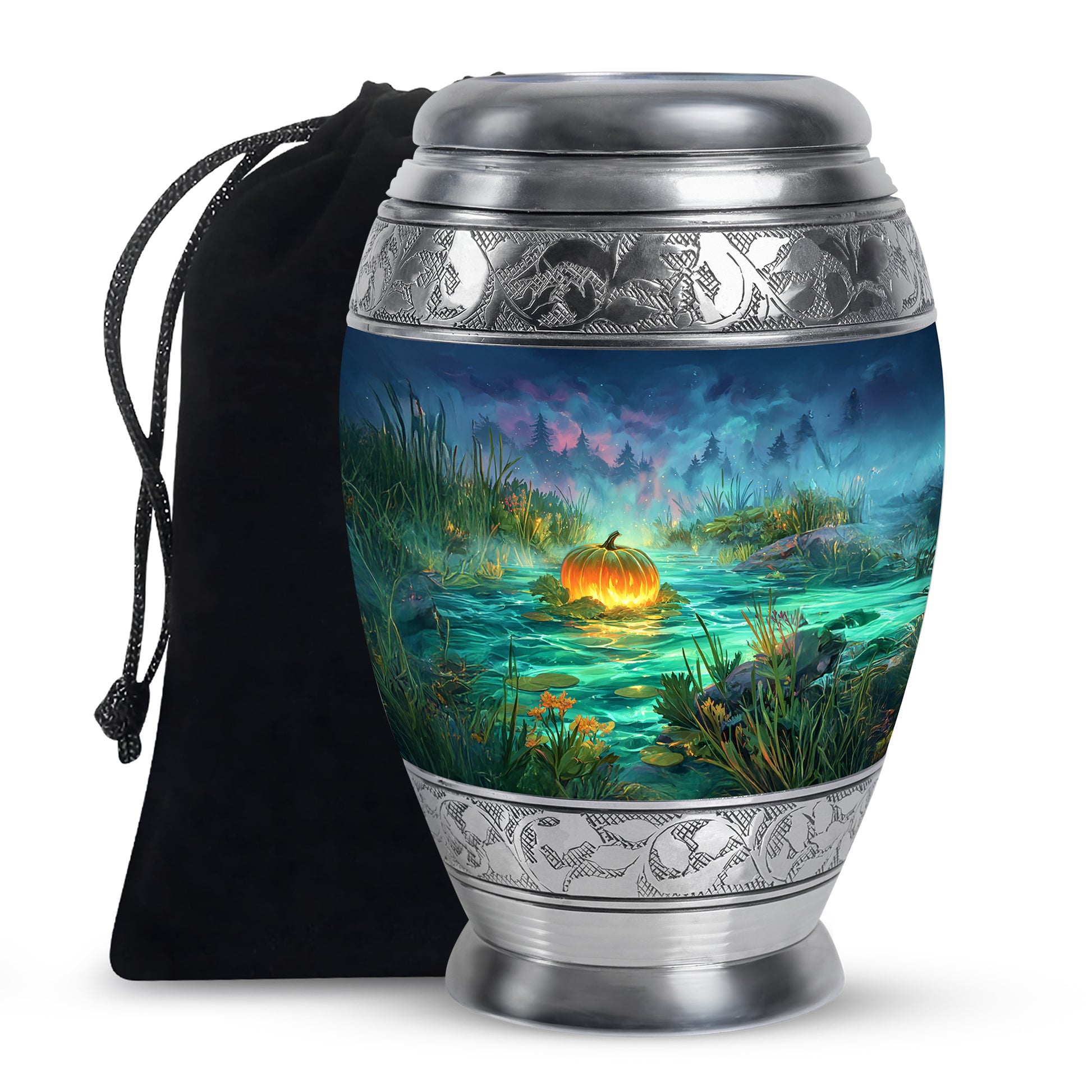 Magical Pumpkin Funeral Urn - Halloween Theme Cremation Urn For Ashes