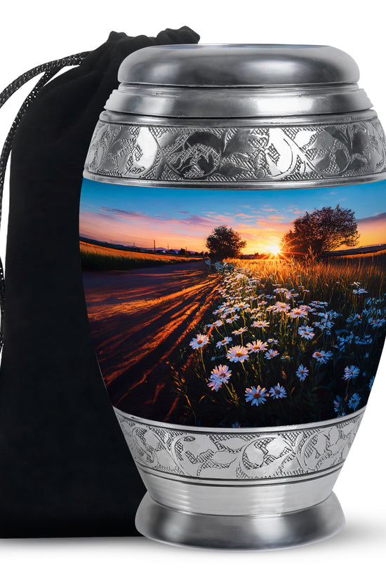 Scenic Daisy Memorial Urn - Sunset Memorial Urn For Human Ashes