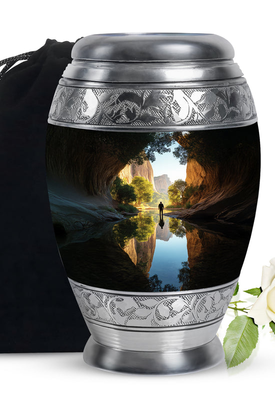 Fishing Cremation Urn For Ashes - Aluminium Memorial Urn For Adult