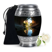 Fishing Cremation Urn For Ashes - Aluminium Memorial Urn For Adult
