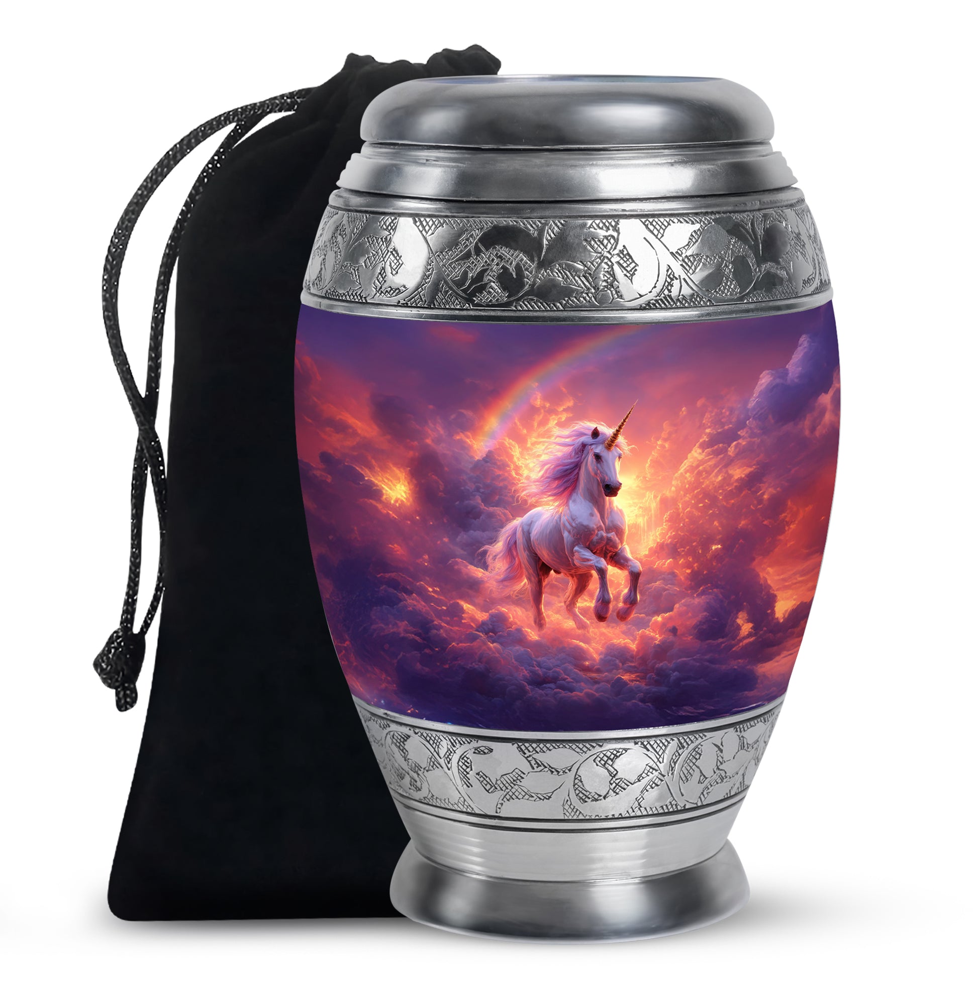 Unicorn Theme Funeral Urn - Spiritual Theme Memorial Urn For Adult Ashes