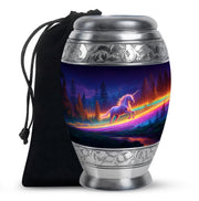 Unicorn Theme Memorial Urn - Rainbow Theme Cremation Urn For Adult Ashes