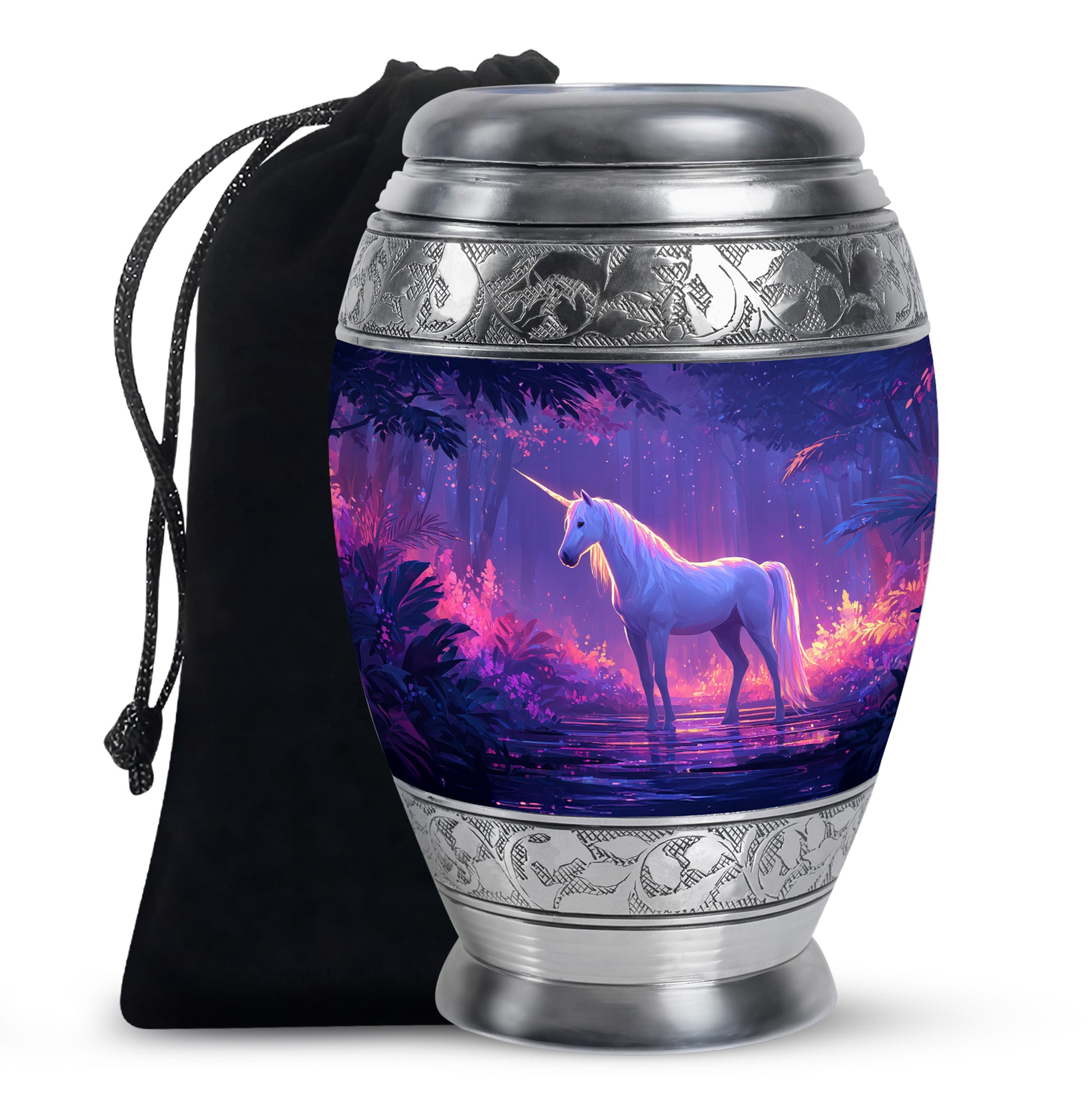 Beautiful Unicorn Cremation Urn - Large Funeral Urn For Human Ashes