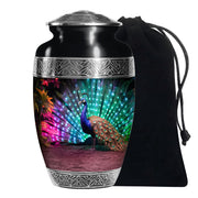 Peacock Bird Memorial Theme Urn - Beautiful Funeral Urn For Human Ashes