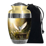 Dove Bird Tribute Cremation Urn - Aluminium Memorial Urn For Burial