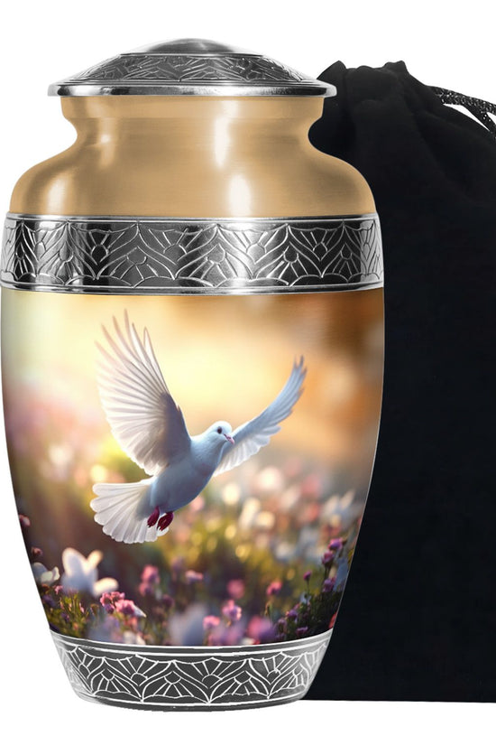 Spiritual Dove Memorial Urn - Beautiful Nature Funeral Urn For Ashes