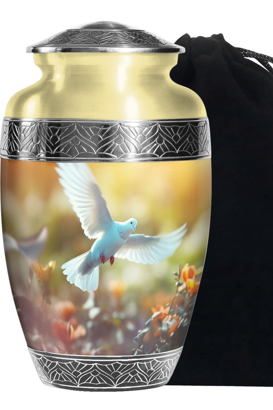 Peaceful Dove Funeral Urn - Nature Inspired Cremation Urn For Adult Ashes