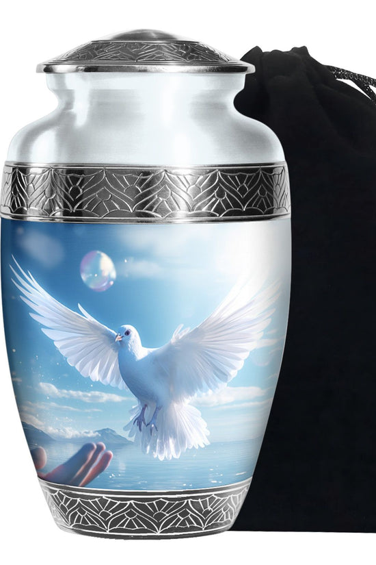 Dove Funeral Urn - Heaven Theme Memorial Urn For Female