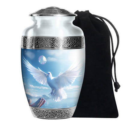 Dove Funeral Urn - Heaven Theme Memorial Urn For Female