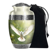 Nature Theme Memorial Urn - Dove Bird Cremation Urn For Burial
