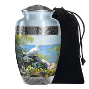 Artistic Theme Memorial Urn - Dove Bird Memorial Urn For Adult Ashes