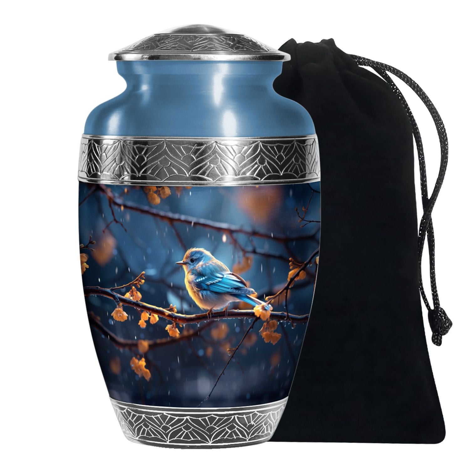 Sparrow Funeral Urn For Ashes - Aluminium Memorial Urn For Ashes