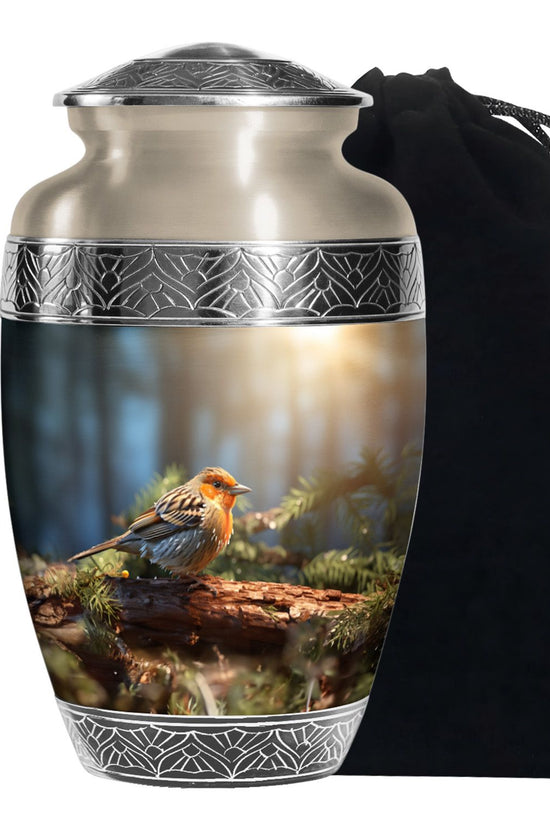 Peaceful Sparrow Memorial Urn For Human Ashes – Bird Theme Cremation Urn