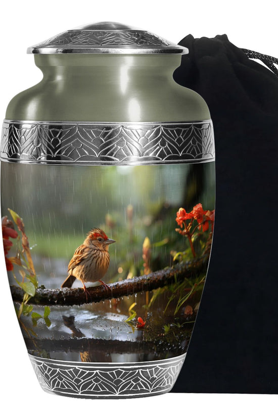 Sparrow Cremation Urn For Ashes -Nature Funeral Urn For Adult Ashes