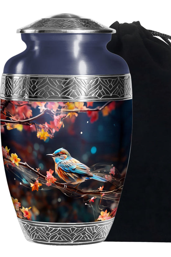 Decorative Sparrow Ashes Urn - Artistic Cremation Urn For Male & Female