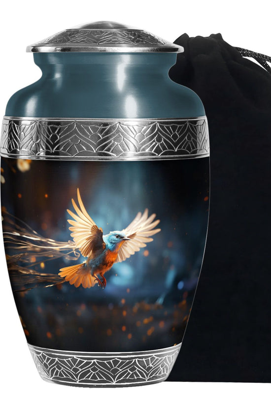 Peaceful Sparrow Memorial Urn - Cremation Urn For Ashes