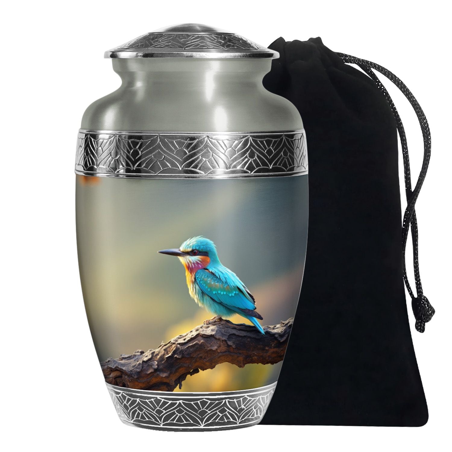Sparrow Theme Cremation Urn - Large Funeral Urn For Male