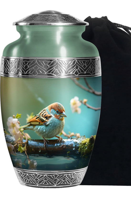 Sparrow Memorial Urn For Human Ashes - Large Funeral Urn For Ashes