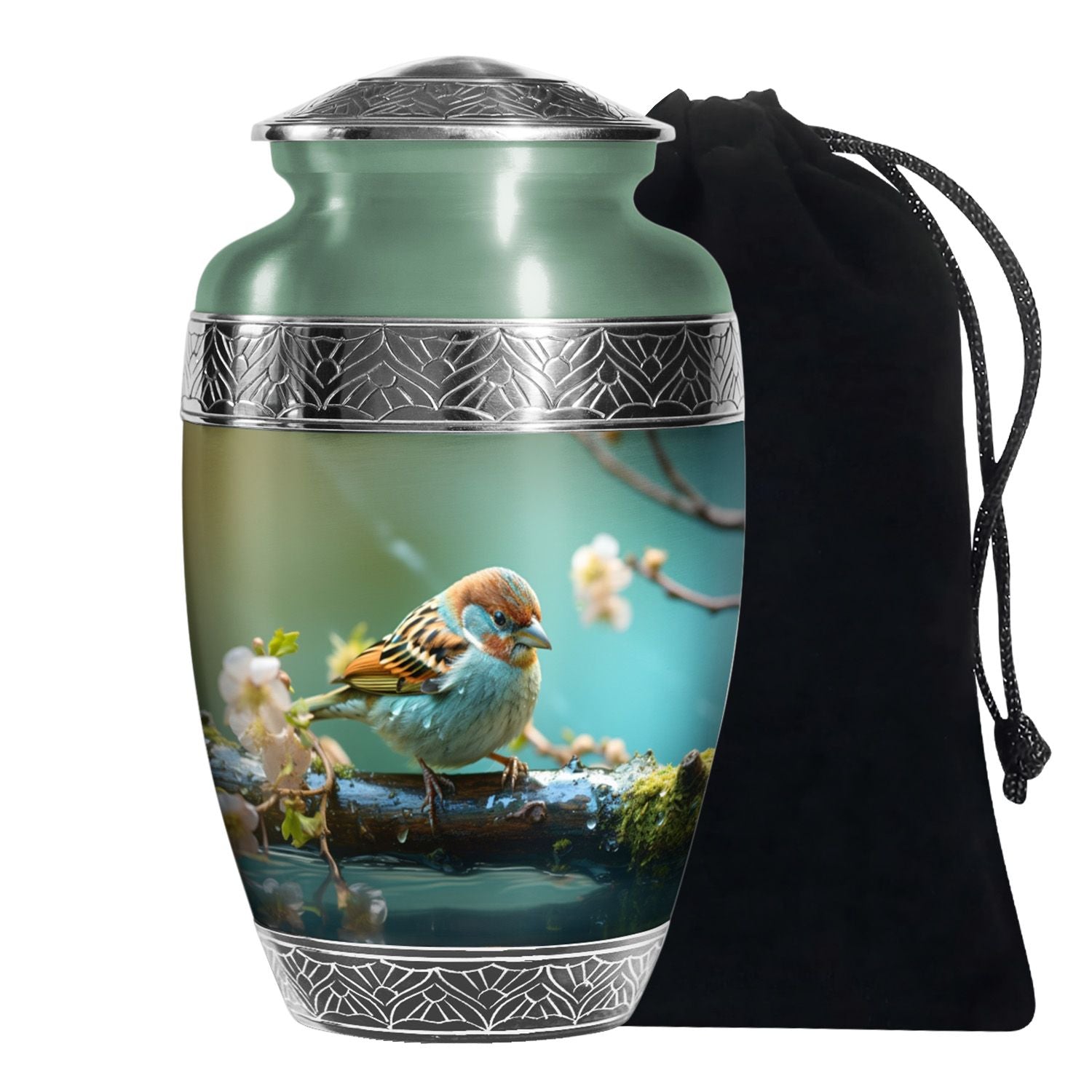 Sparrow Memorial Urn For Human Ashes - Large Funeral Urn For Ashes