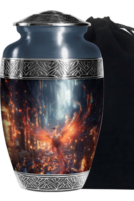 Phoenix Theme Cremation Urn - Large Urns For Human Ashes