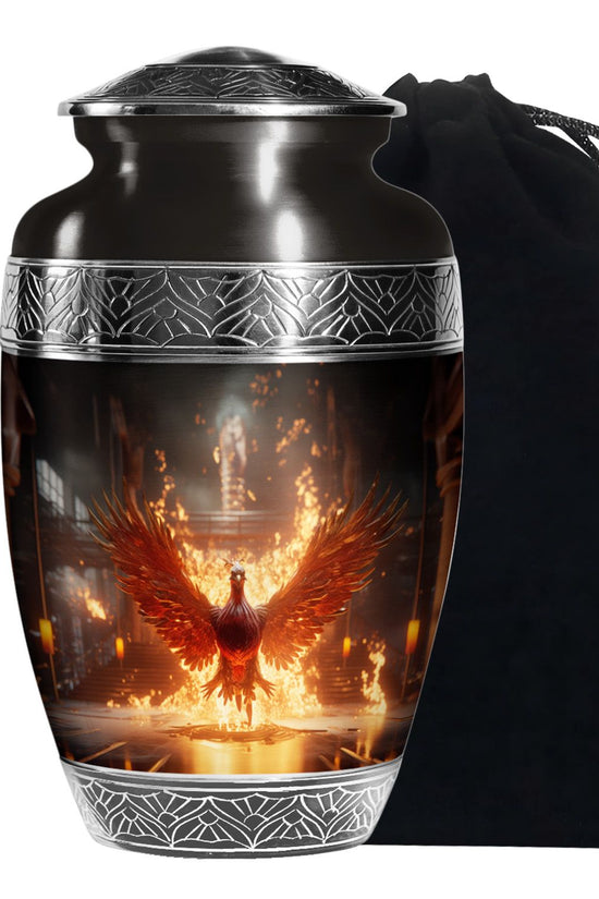 Phoenix Memorial Urn - Large Funeral Urn For Adult Ashes