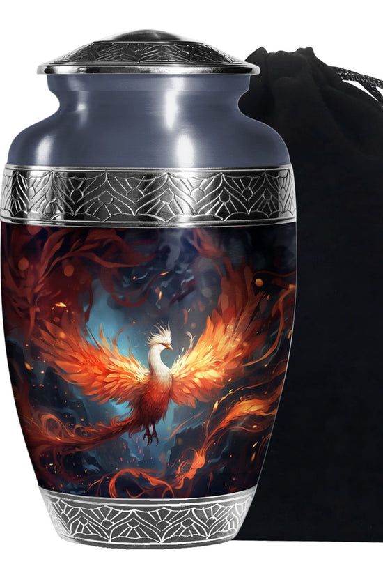 Phoenix Beautiful Theme Memorial Urn - Large Cremation Urn For Ashes