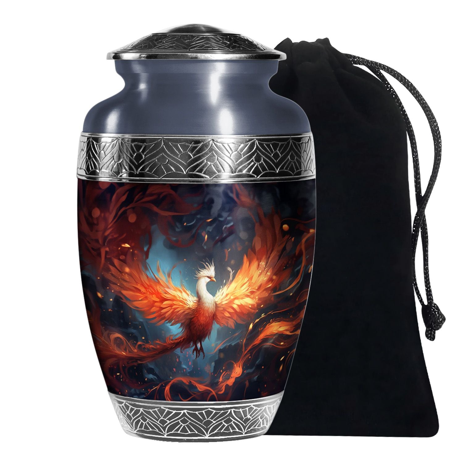 Phoenix Beautiful Theme Memorial Urn - Large Cremation Urn For Ashes