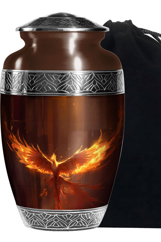 Mystic Fire Phoenix Memorial Urn - Beautiful Urn For Human Ashes