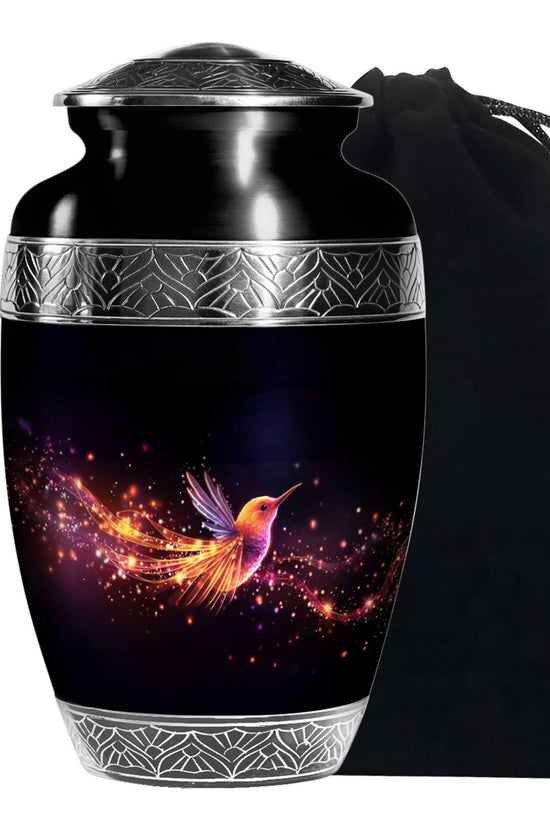Colorful Hummingbird Memorial Urn - Unique Ashes Urn for Loved Ones