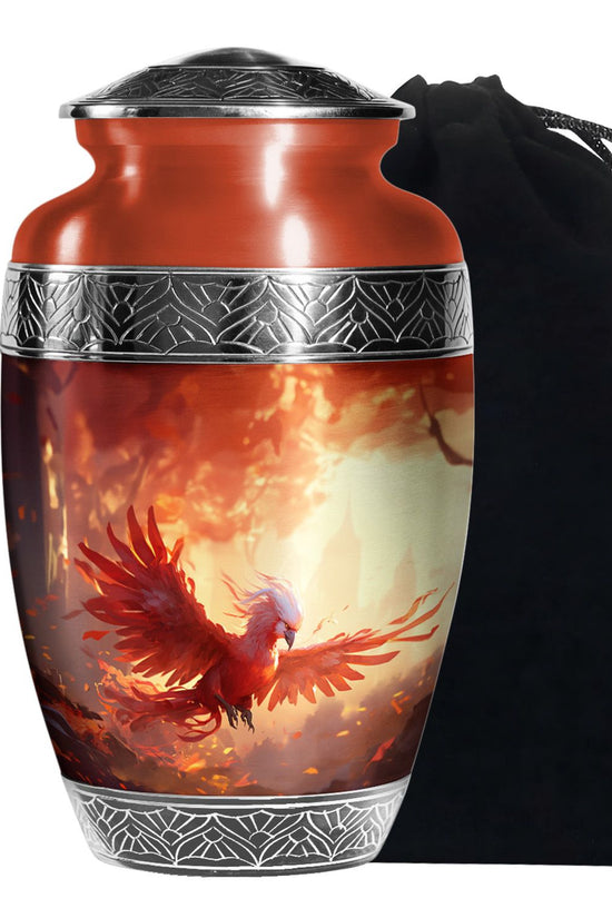 Fantasy Phoenix Tribute Urn - Elegant Cremation Urn For Ashes
