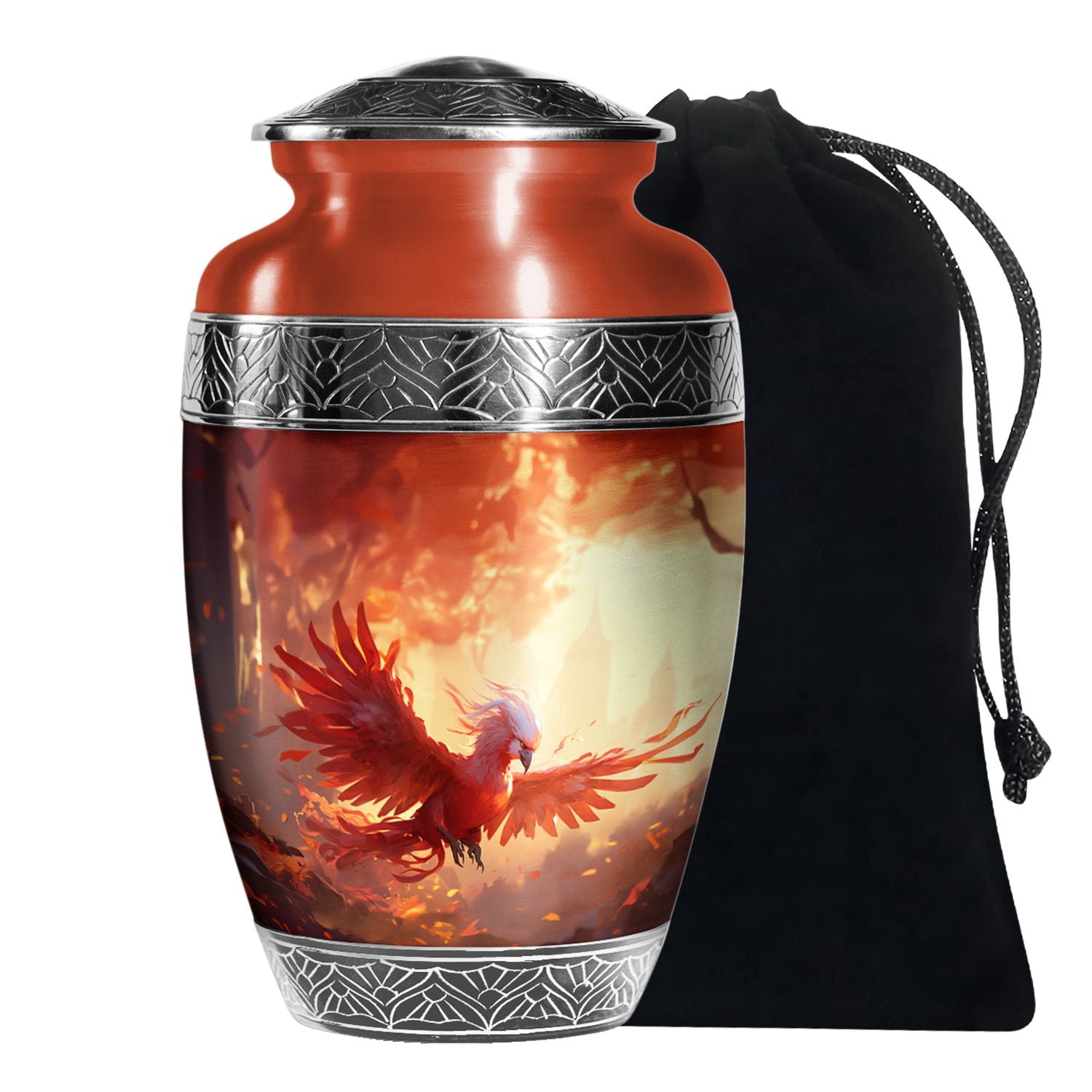 Fantasy Phoenix Tribute Urn - Elegant Cremation Urn For Ashes