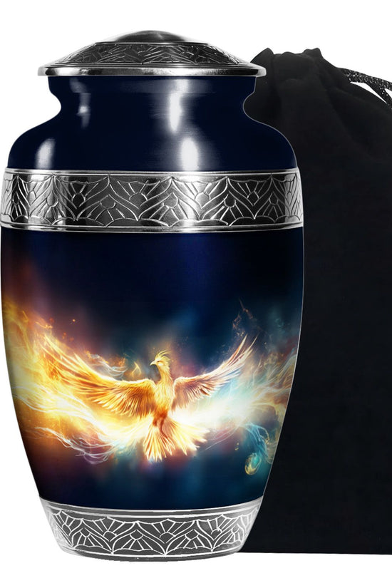 Light Phoenix Cremation Urn - Decorative Funeral Urn For Burial