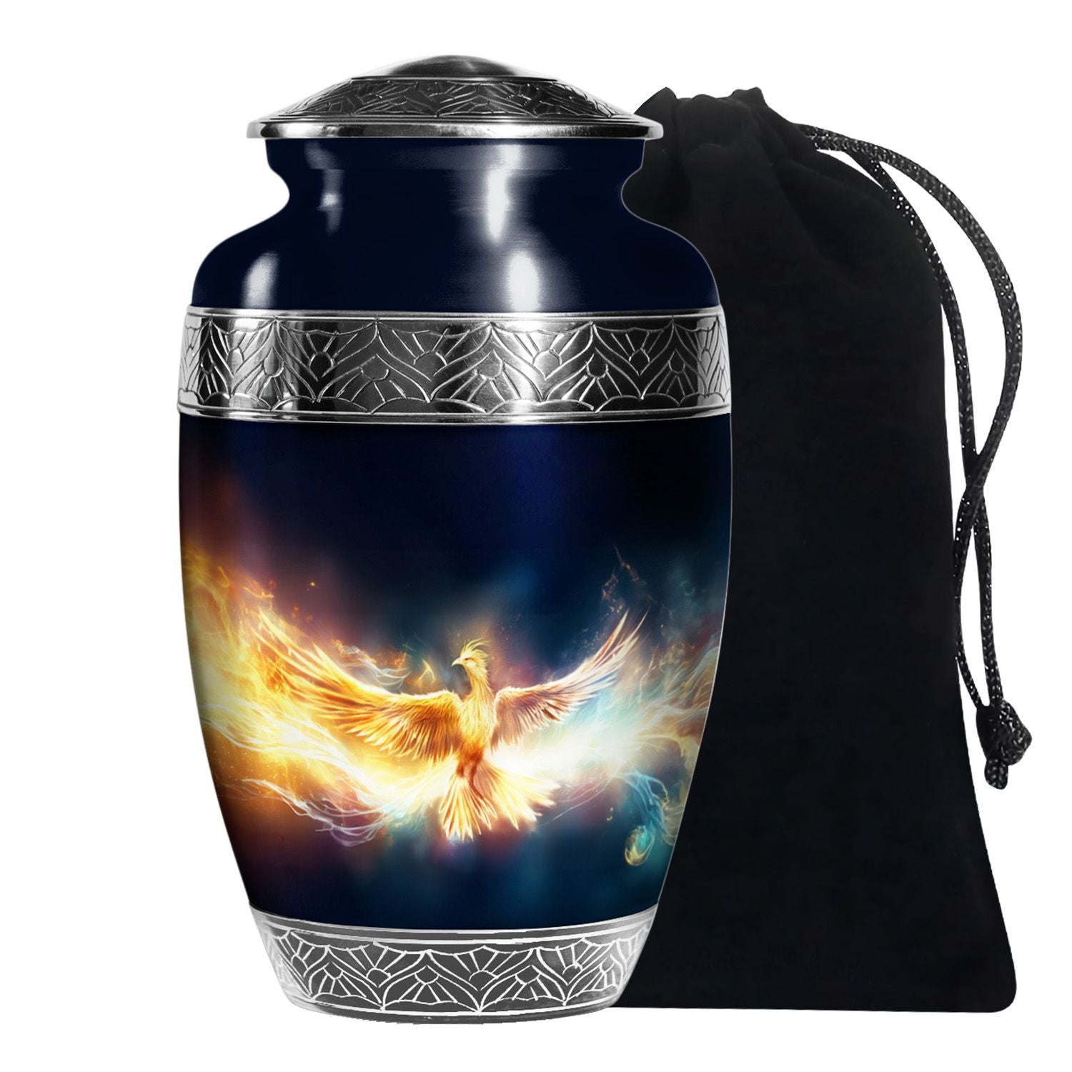 Light Phoenix Cremation Urn - Decorative Funeral Urn For Burial