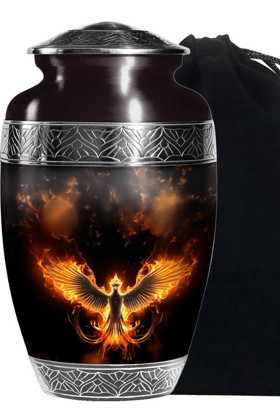 Dark Phoenix Cremation Urn - Fantasy Urn for Human Ashes