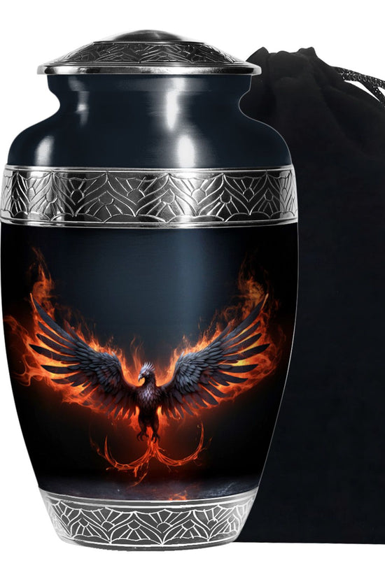 Phoenix Memorial Urn - Fire Theme Funeral Urn For Burial