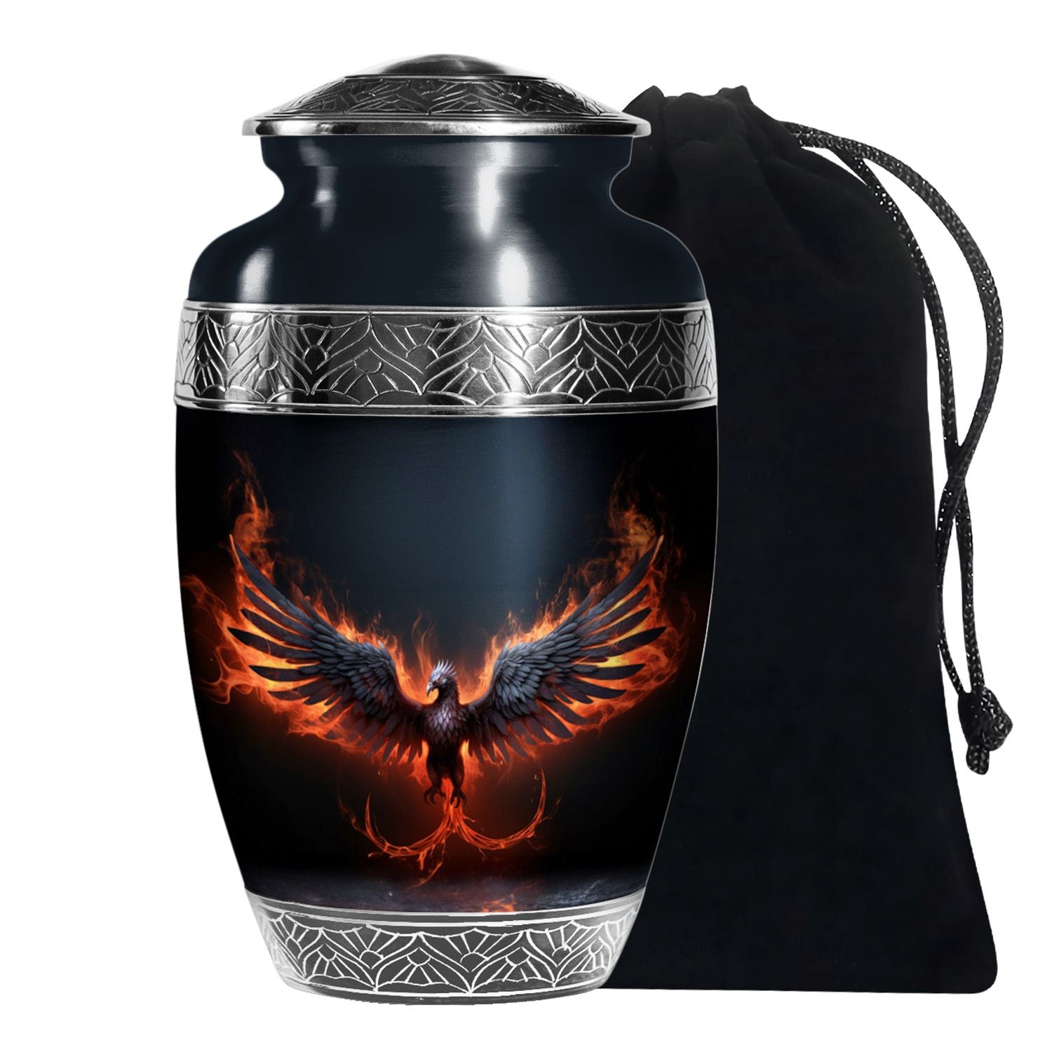 Phoenix Memorial Urn - Fire Theme Funeral Urn For Burial