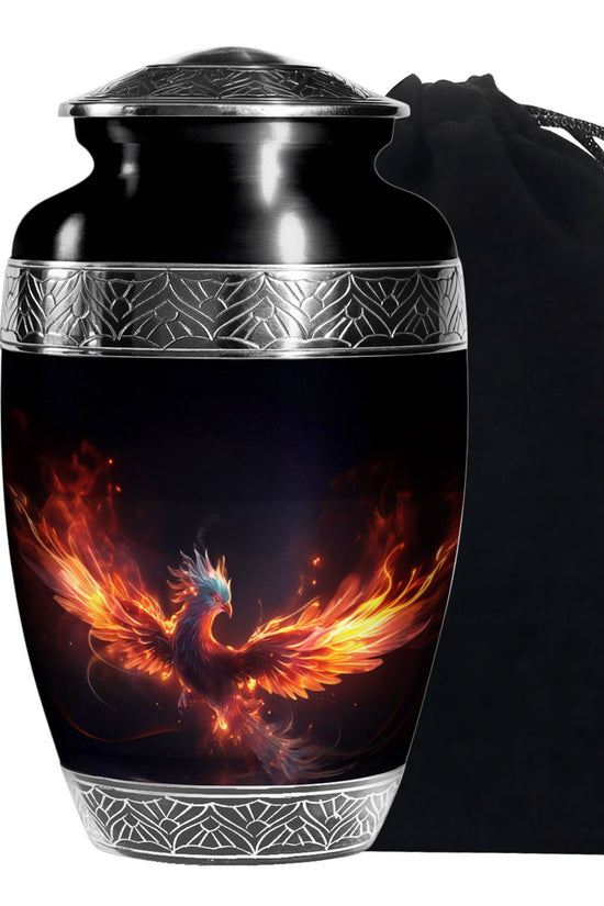 Dark Phoenix Memorial Urn - Unique Fantasy Urn For Ashes