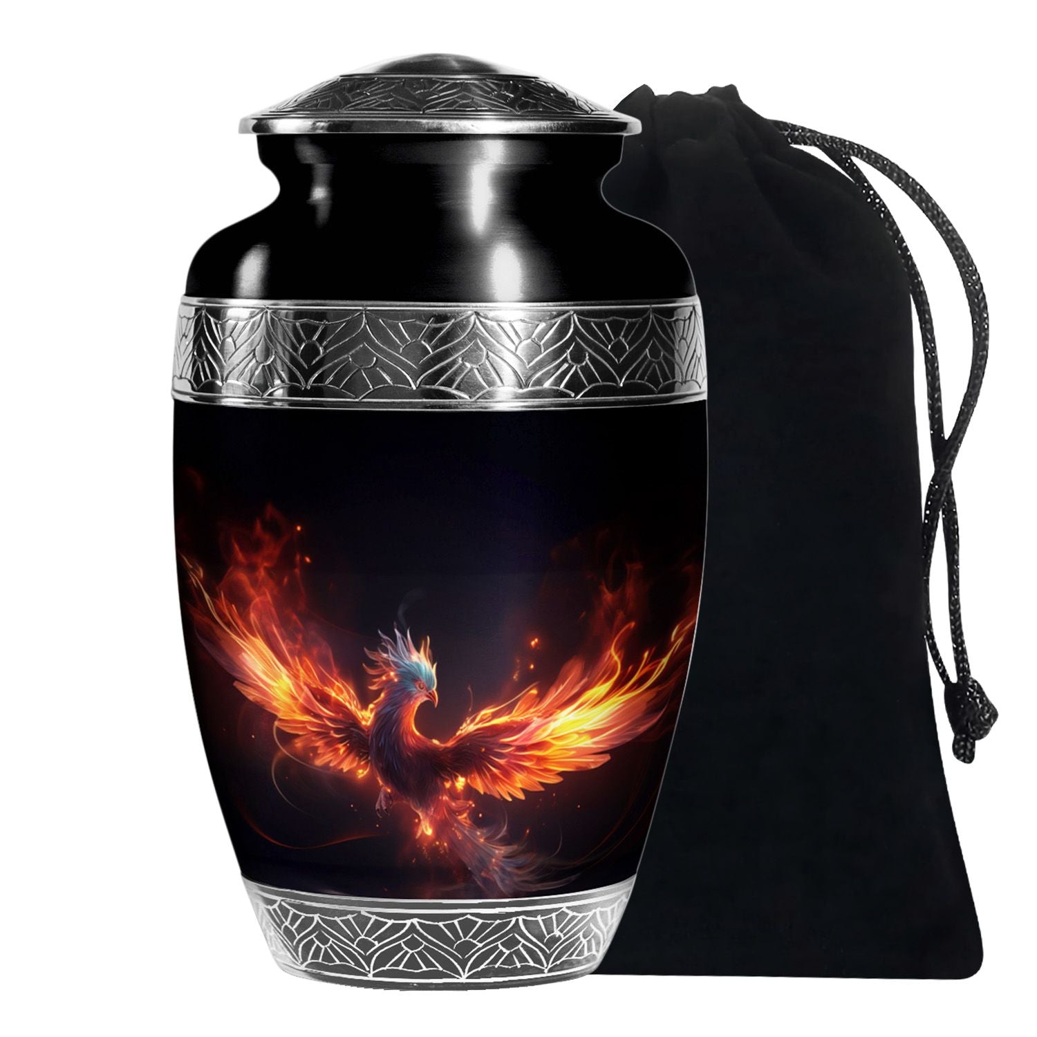 Dark Phoenix Memorial Urn - Unique Fantasy Urn For Ashes
