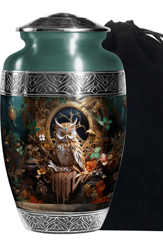 Artistic Owl Funeral Urn - Unique Cremation Urn For Burial