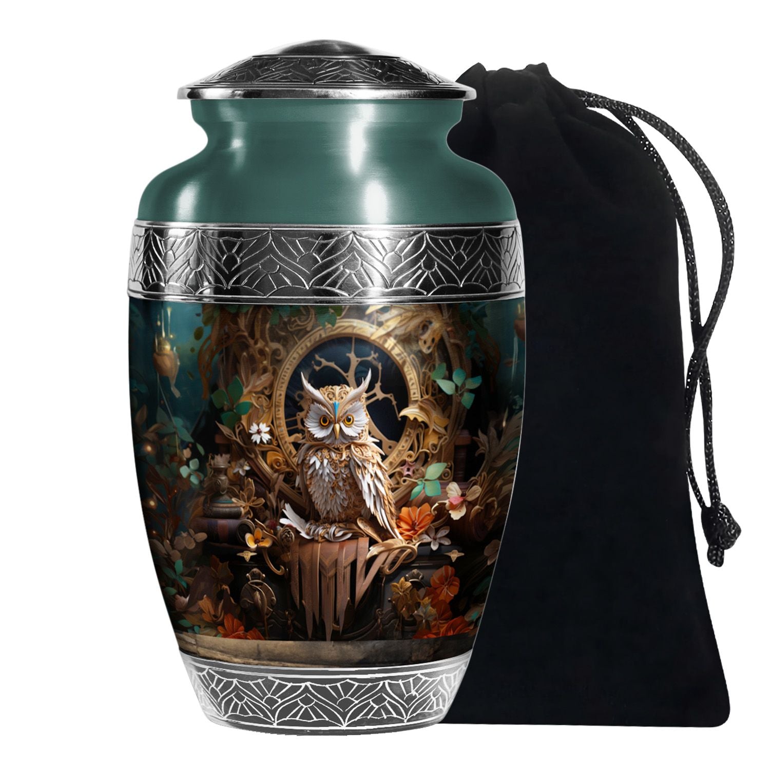 Artistic Owl Funeral Urn - Unique Cremation Urn For Burial