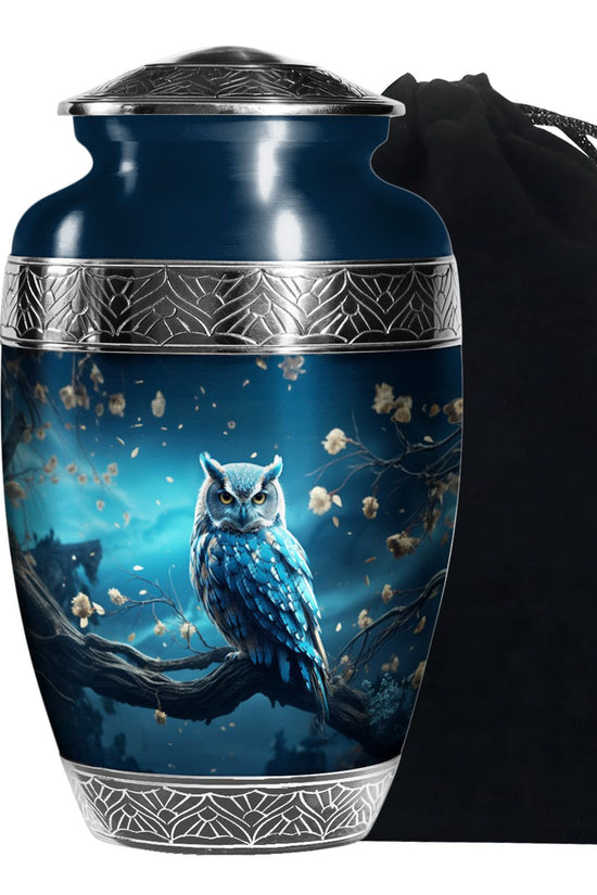 Owl Theme Memorial Urn - Cremation Urn For Male & Female
