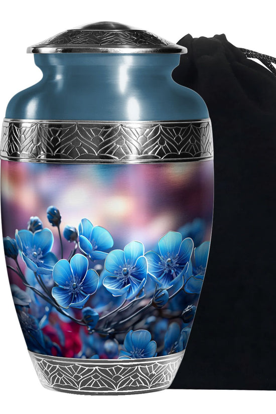 Scorpion Grass Aluminium Cremation Urn - Floral Human Ashes Urn