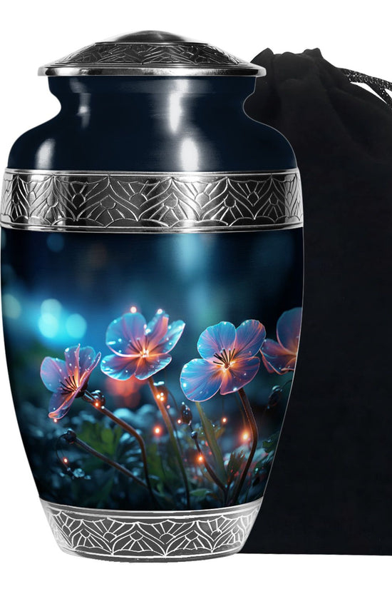 Scorpion Grass Cremation Urn For Human Ashes - Artistic Floral Burial Urn