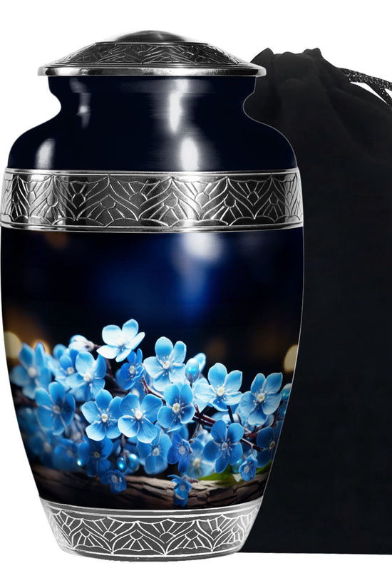 Scorpion Grass Cremation Urn - Stylish Floral Memorial Urn For Ashes