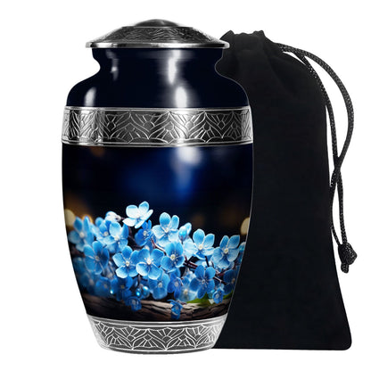 Scorpion Grass Cremation Urn - Stylish Floral Memorial Urn For Ashes
