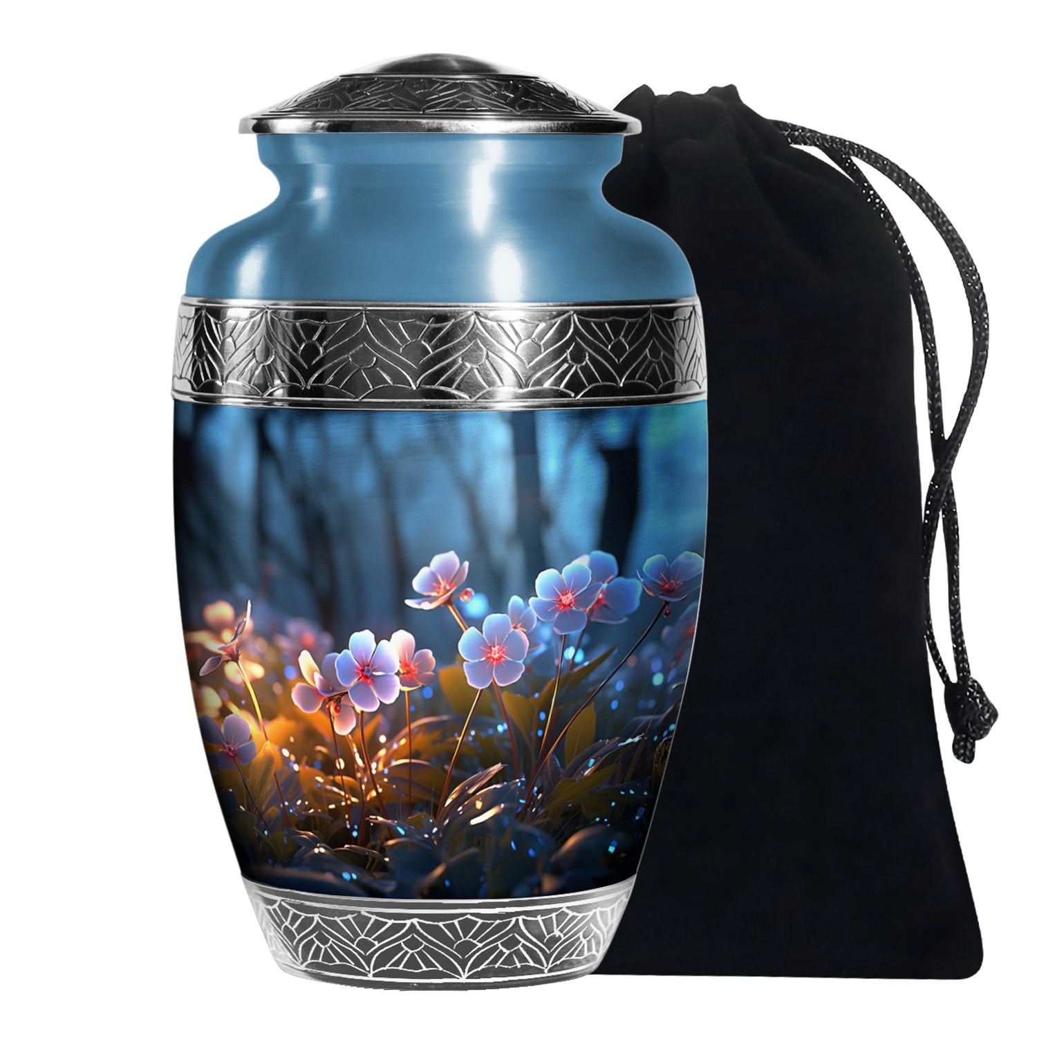 Black Scorpion Grass Cremation Urn - Adult Funeral Urn For Ashes