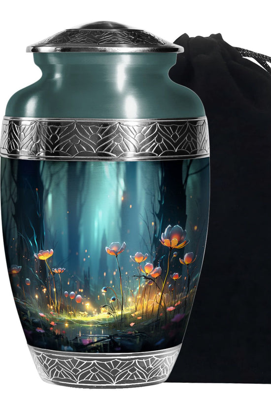 Scorpion Grass Memorial Urn - Decorative Floral For Human Ashes Urn