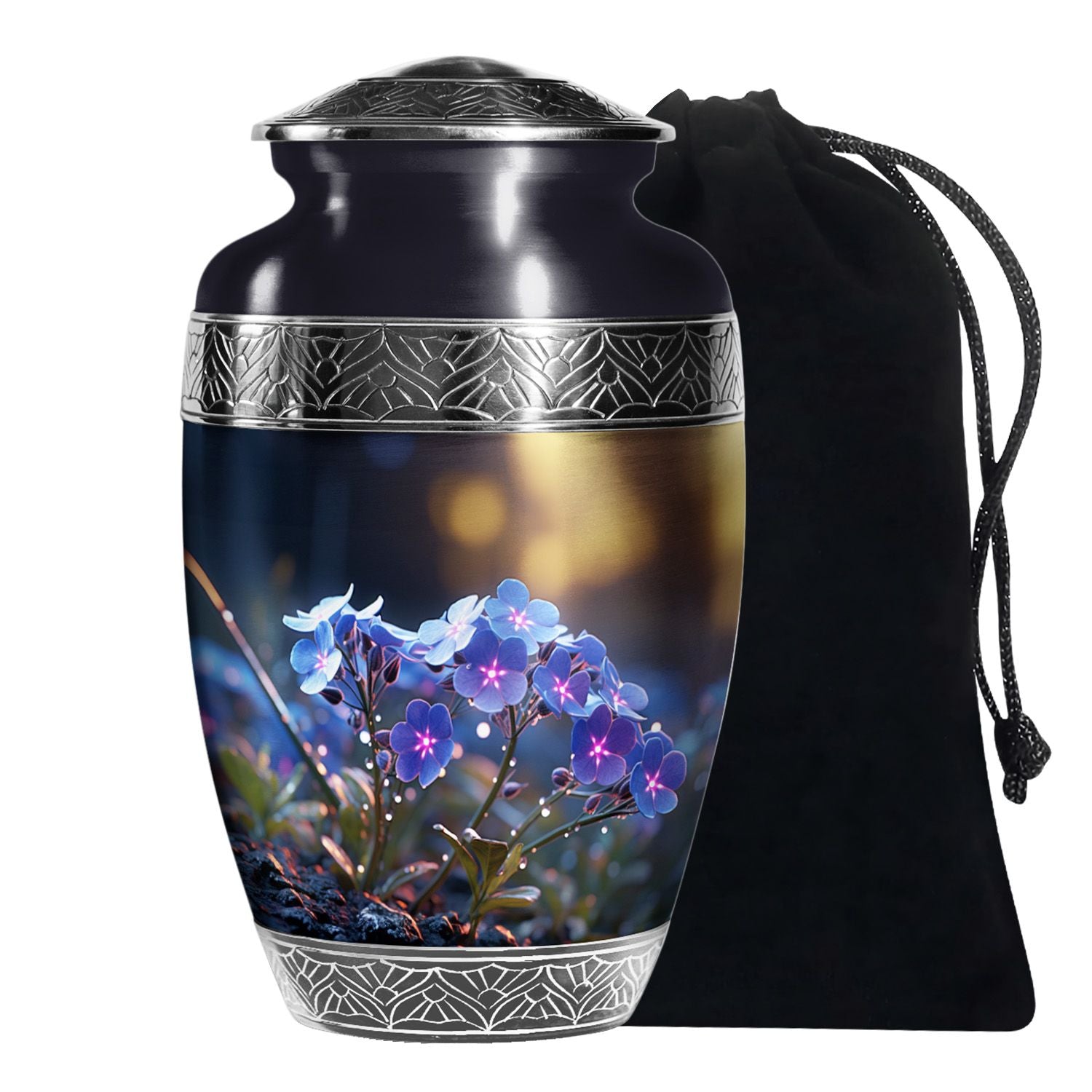 Scorpion Grass Funeral Urn For Ashes - Decorative Aluminium Cremation Urn